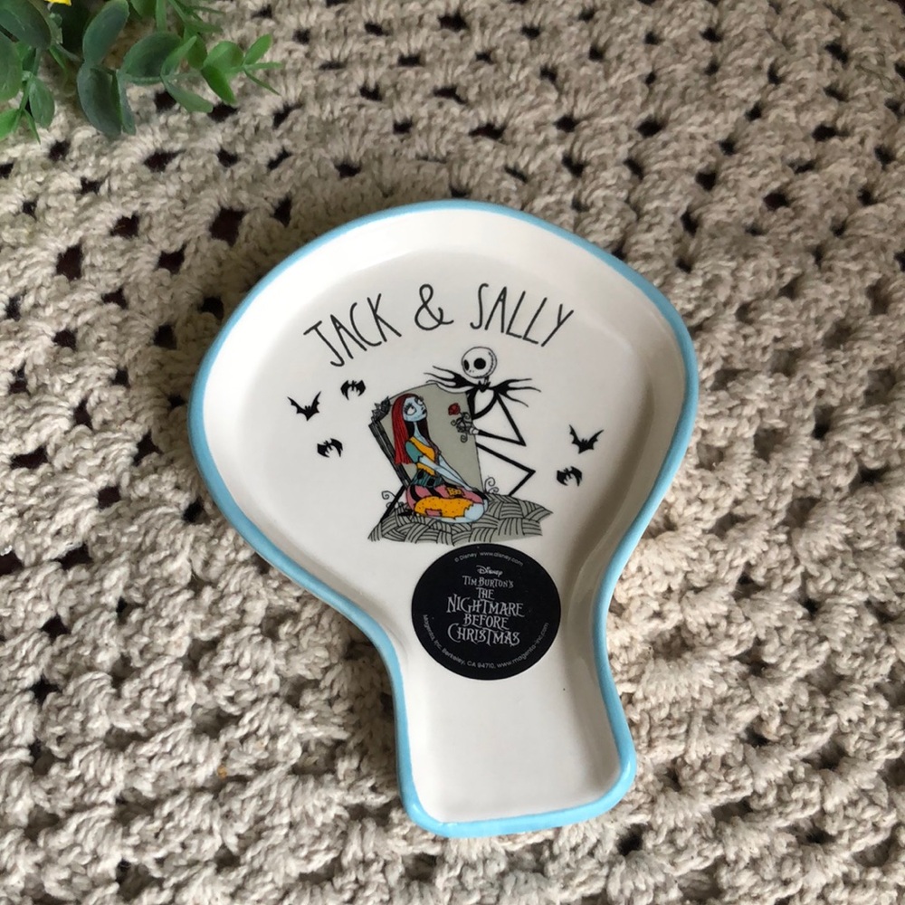 Rae Dunn x The Nightmare Before Christmas JACK & SALLY Ceramic Spoon Rest